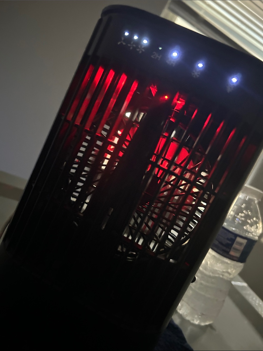 Portable fan with Red Glow